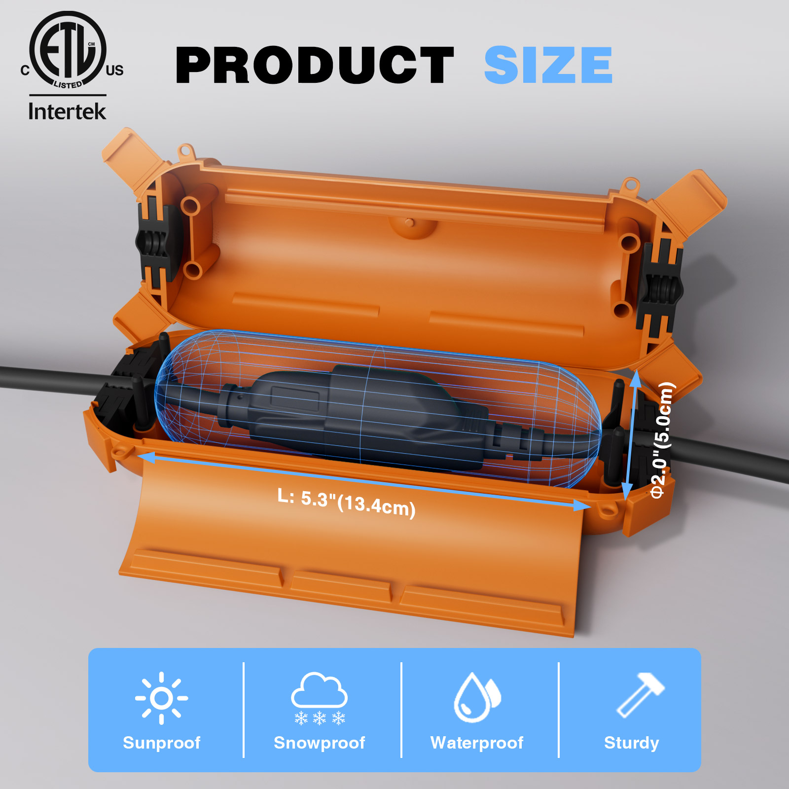 Outdoor Power Outlet Waterproof - Conjunto de Caixa Elétrica à Prova