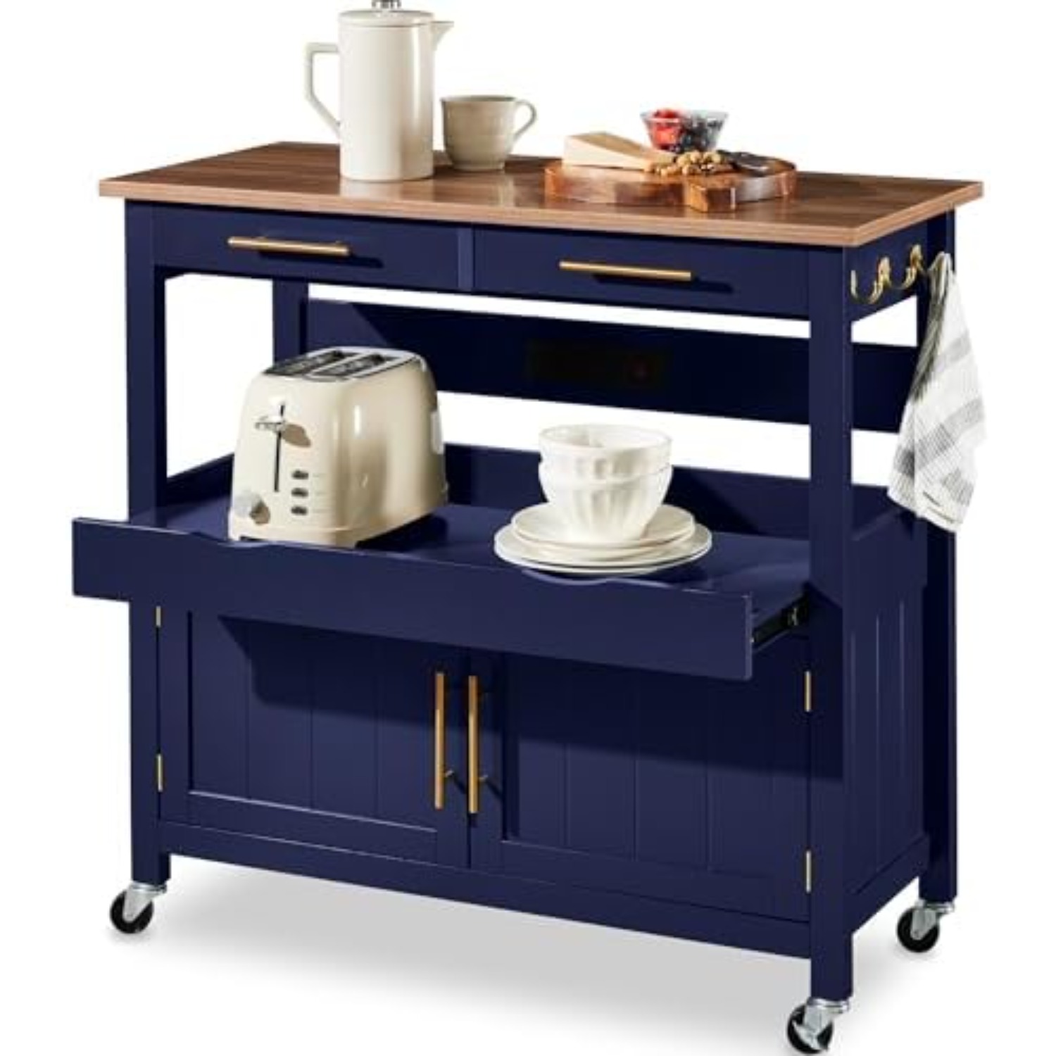 Outdoor Kitchen Power Outlet - Carrinho de Cozinha Grande com Rodas