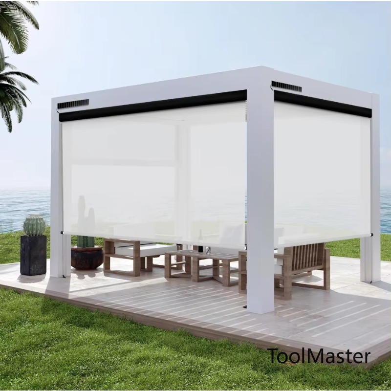 Outdoor Power Blinds - 【2026】Persianas Externas Motorizadas com Trilho de