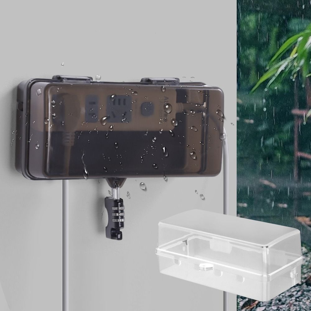 Outdoor Power Outlet Waterproof - Caixa de Plástico Durável Antifurto à
