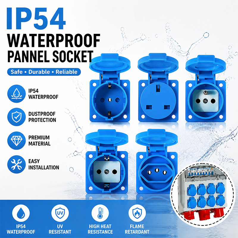 Outdoor Power Outlet Waterproof - Tomada de Painel Industrial à Prova