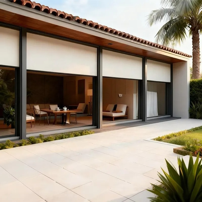 Outdoor Power Blinds - Persianas Rolô Elétricas Inteligentes de Alumínio