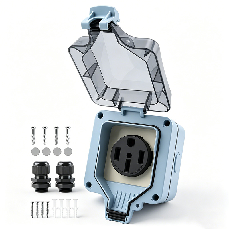 Outdoor Power Outlet Waterproof - Caixa de Tomada Externa à Prova