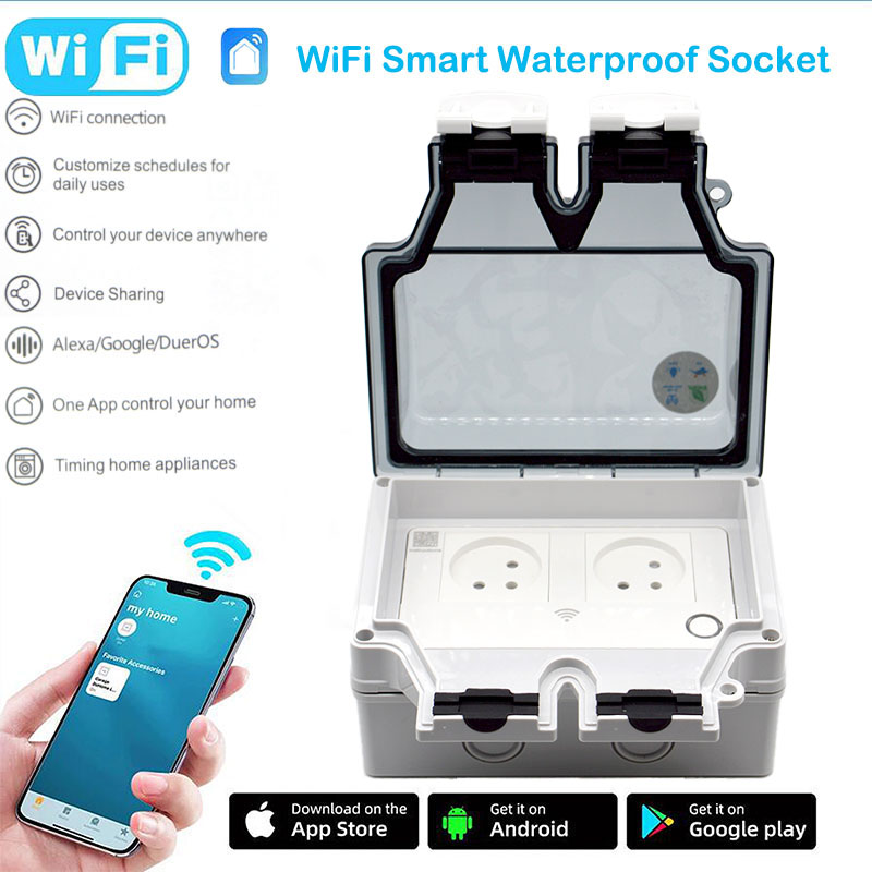 Outdoor Power Outlet Waterproof - Tomada Inteligente 16A IP66 à Prova