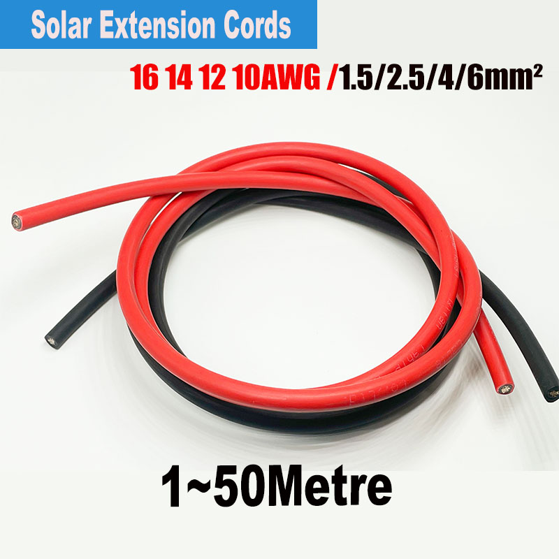 Outdoor Power Extension Cord - Fio de painel solar 16/14/12/10awg, fio