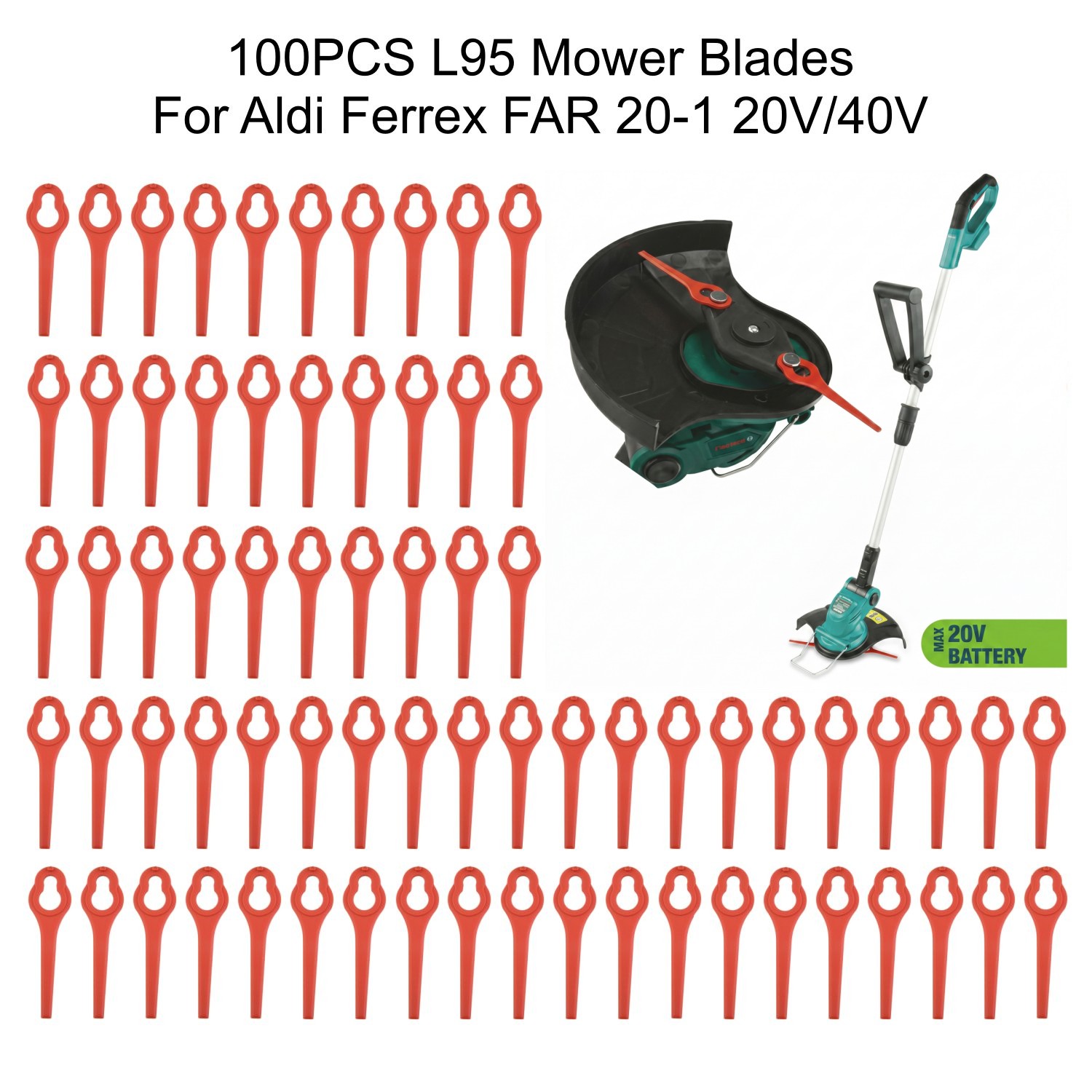 100 Peças Lâminas de Plástico  - Leaf Blower Cordless avaliação e preço