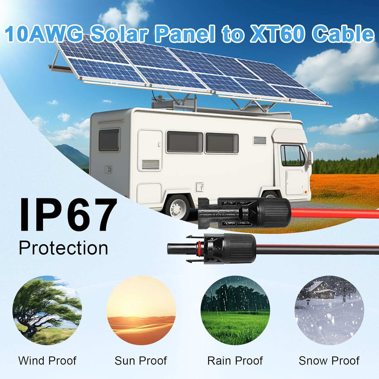 Cabo Conector Solar para XT60  - Outdoor Power Extension Cord avaliação e preço