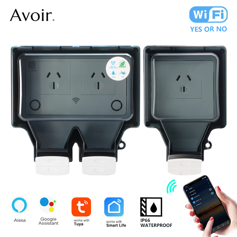 Avoir Tuya Wifi Soquete IP66 A - Outdoor Kitchen Power Outlet avaliação e preço