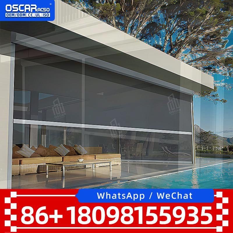 Dossel exterior branco de alum - Outdoor Power Blinds avaliação e preço
