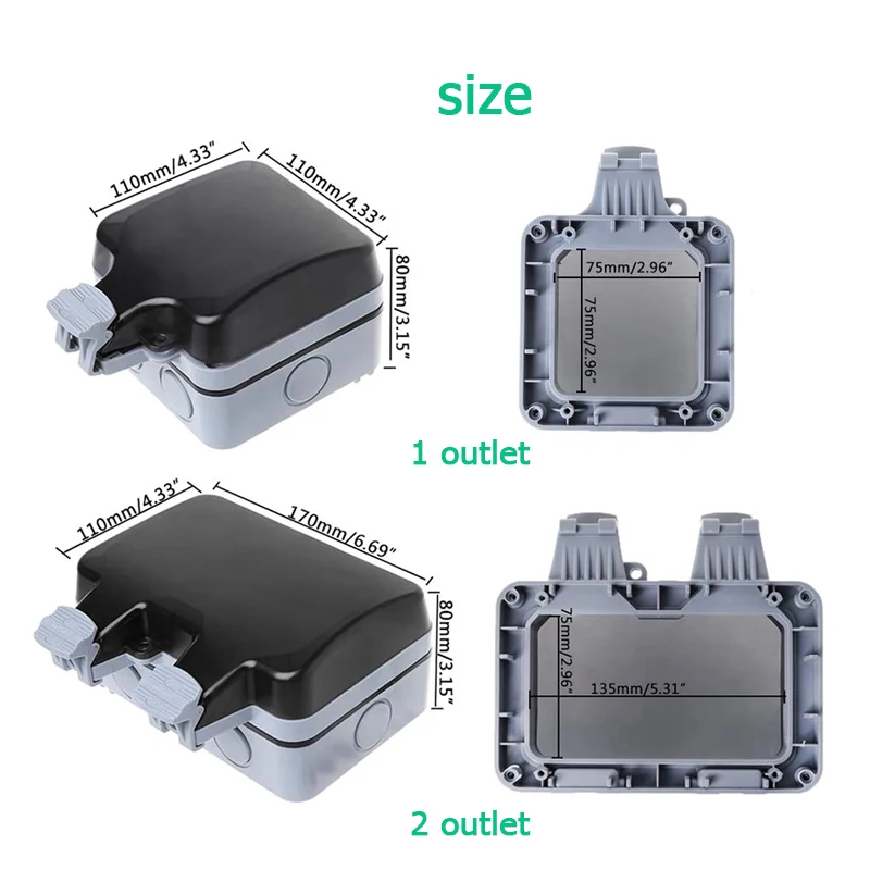 Tomadas à prova d'água para pa - Outdoor Power Outlet Waterproof avaliação e preço