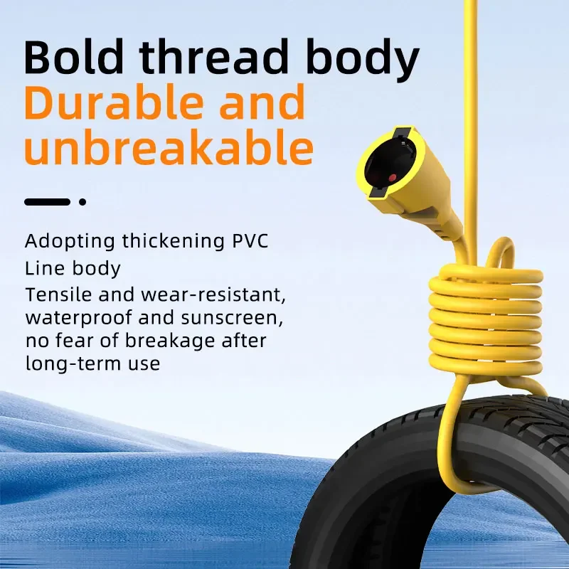 Tomada Elétrica Schuko EU 4KW  - Outdoor Power Extension Cord avaliação e preço