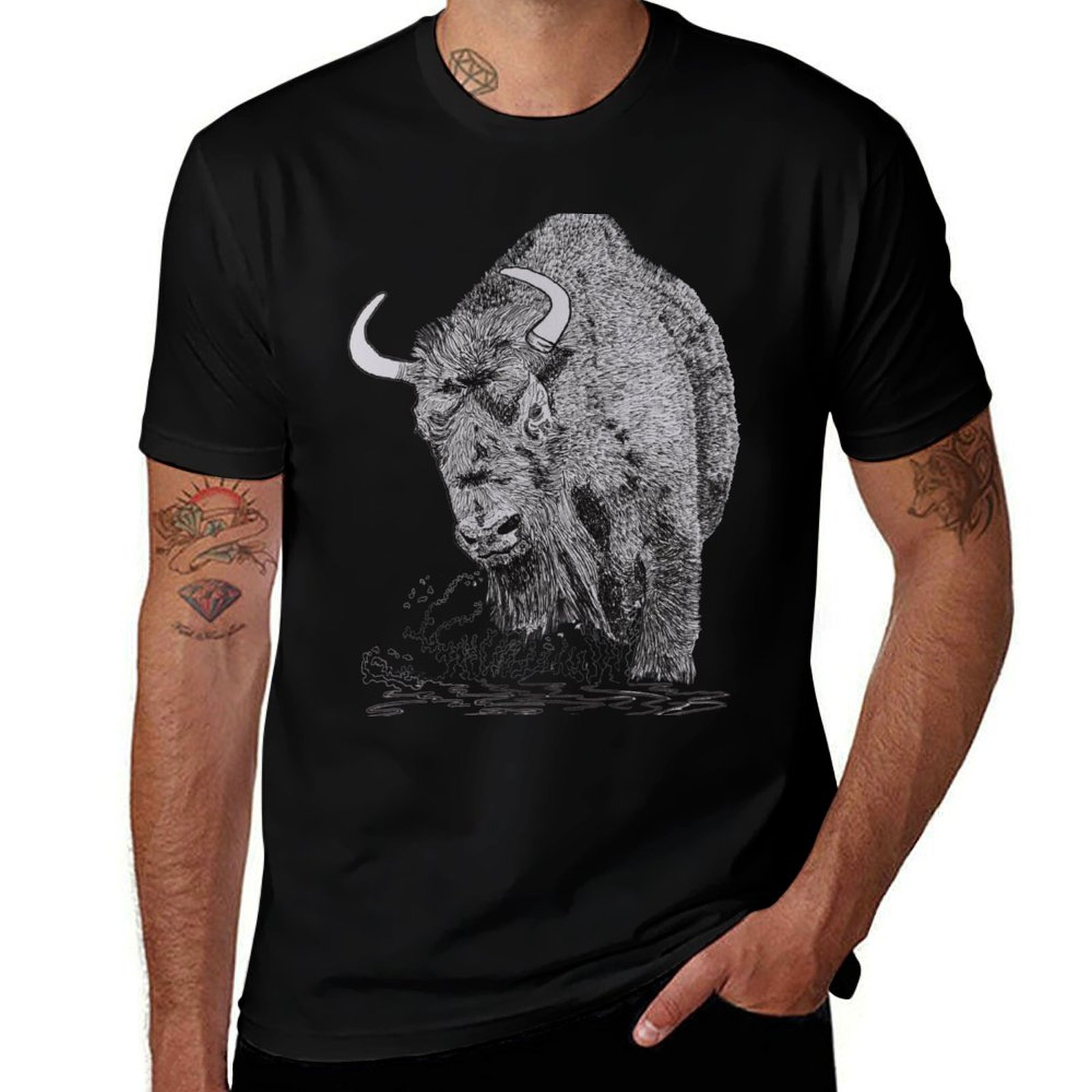 bison poderoso entrando, desen - Outdoor Power Block avaliação e preço