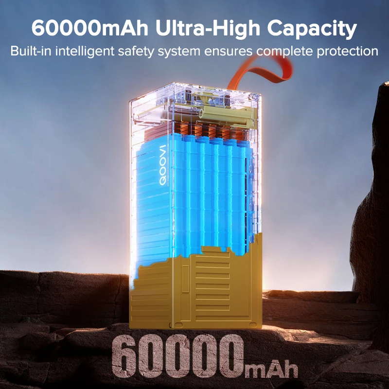 Qoovi 60000mah power bank 22.5 - Outdoor Power Lead avaliação e preço
